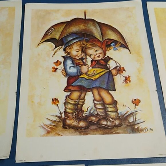 Charming Vintage Hummel Art Prints Set (5) Evans Stapco Litho in USA - Picture 3 of 10
